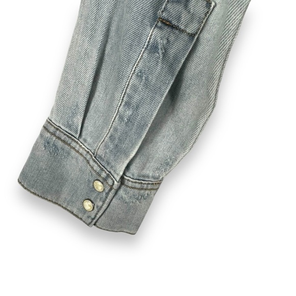 Dear John Denim Logan Distressed Coverall Romper, Lt. Blue Wash, Size Small, NWT - Picture 11 of 16